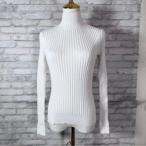 INC International Concepts White Turtleneck Sweater